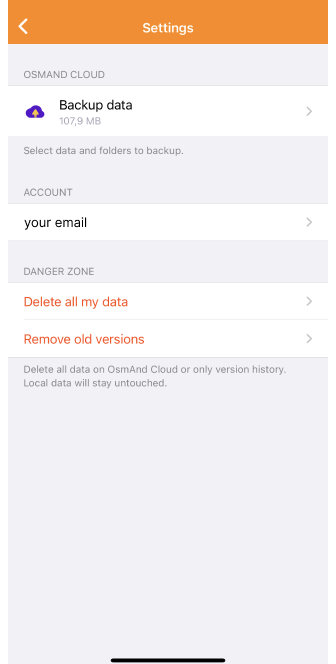 Changes OsmAnd Cloud