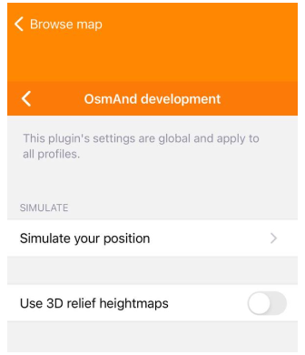 Development Settings iOS