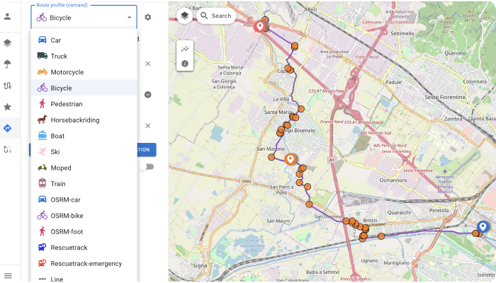 OsmAnd Web Create Route